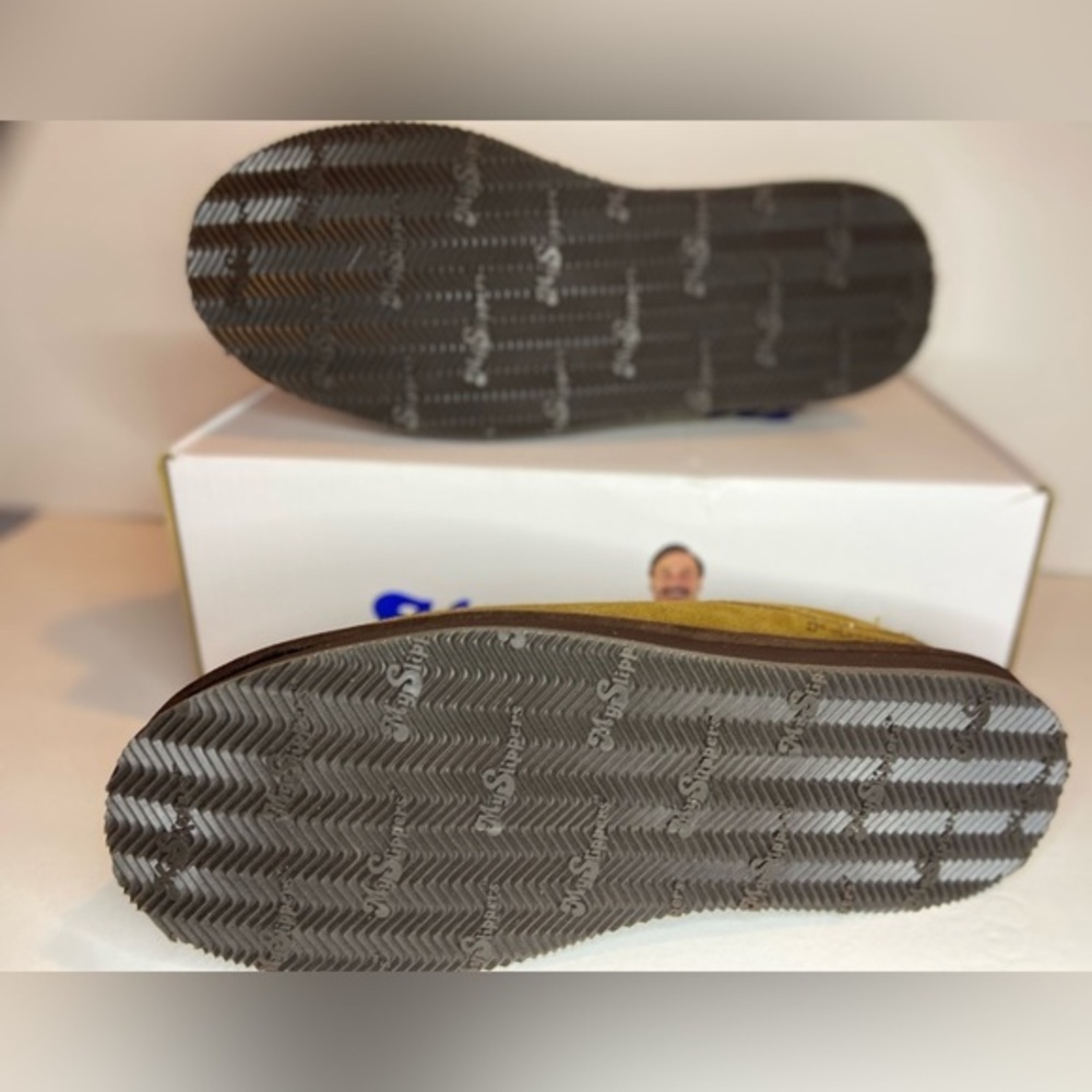 MySlippers Men's Slip-On Slippers, Size 8, Chestnut Brown, New in Original Box - Picture 14 of 16